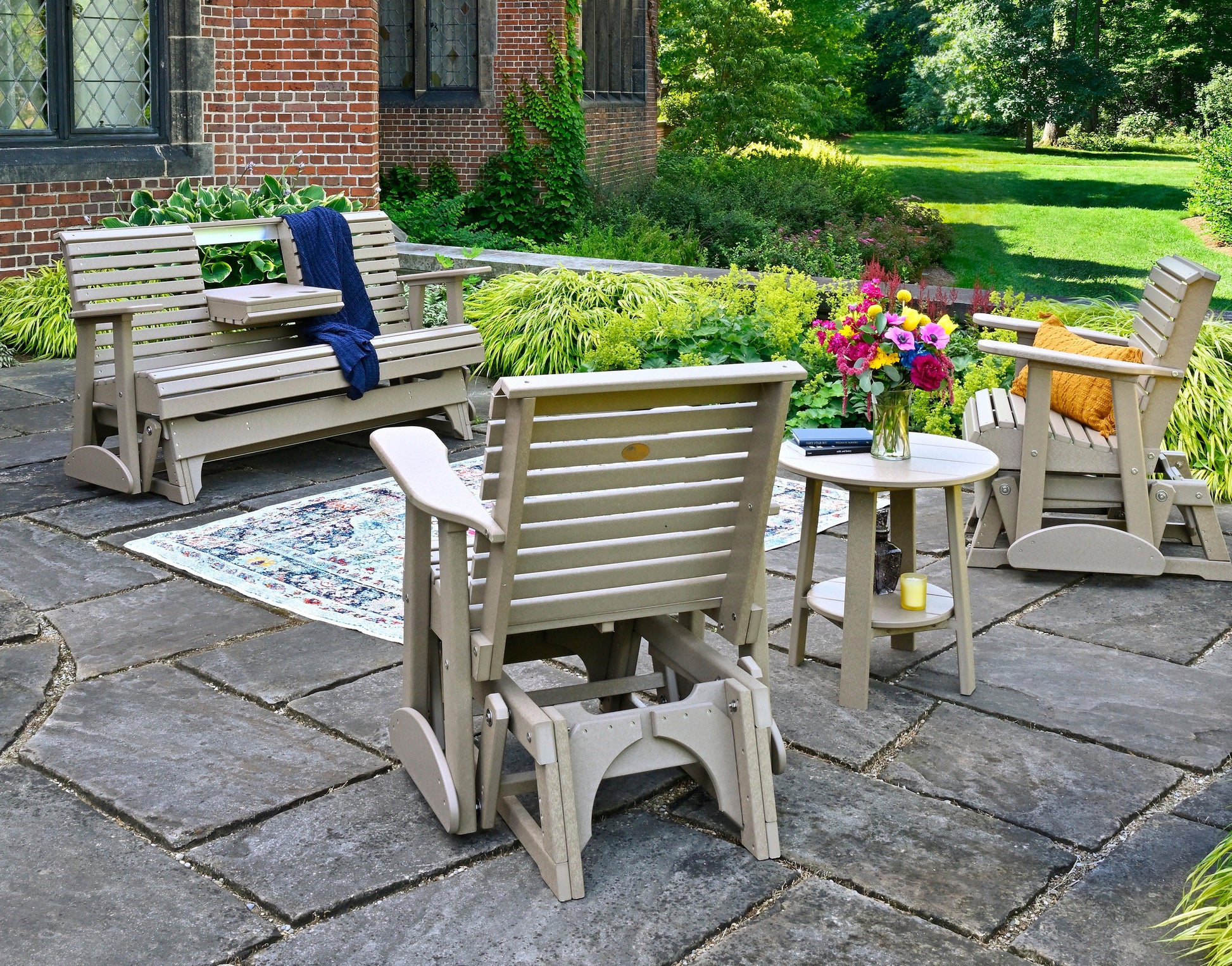 5' Patio Glider with Flip down Center Console