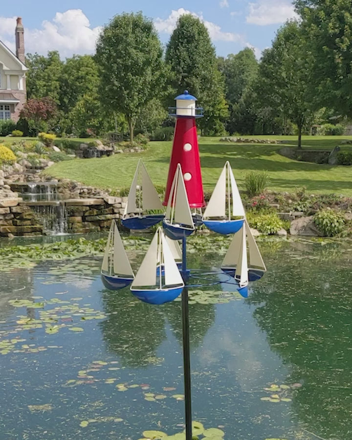 Nautical - Lighthouse and Sailboats
