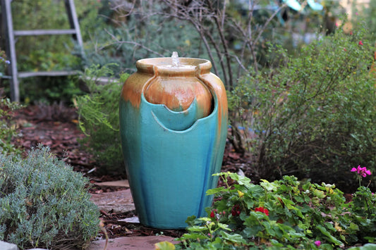 Tea Garden Fountain (Gold Turquoise) by