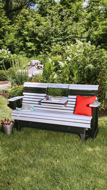 5' Patio Glider with Flip down Center Console