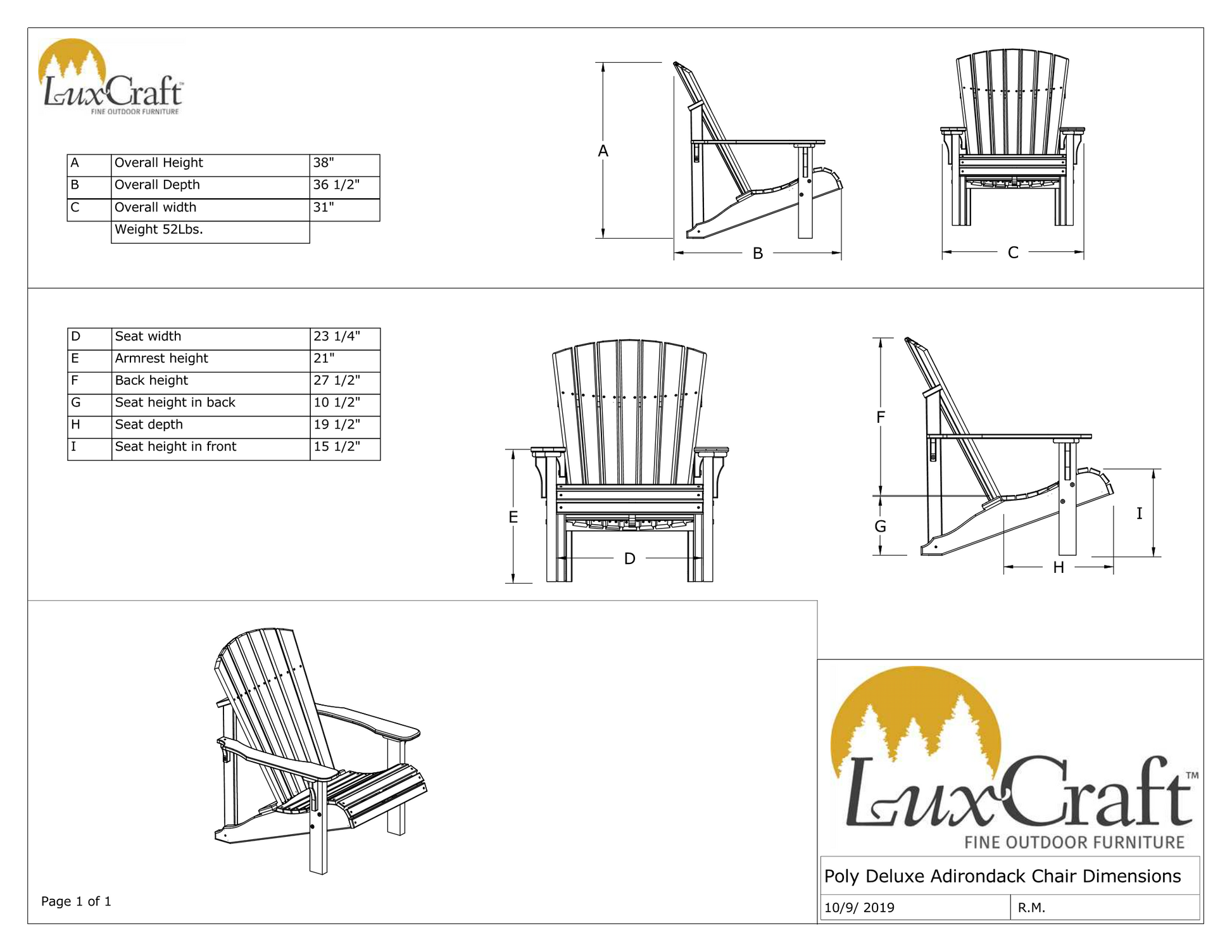 Deluxe Adirondack Chair