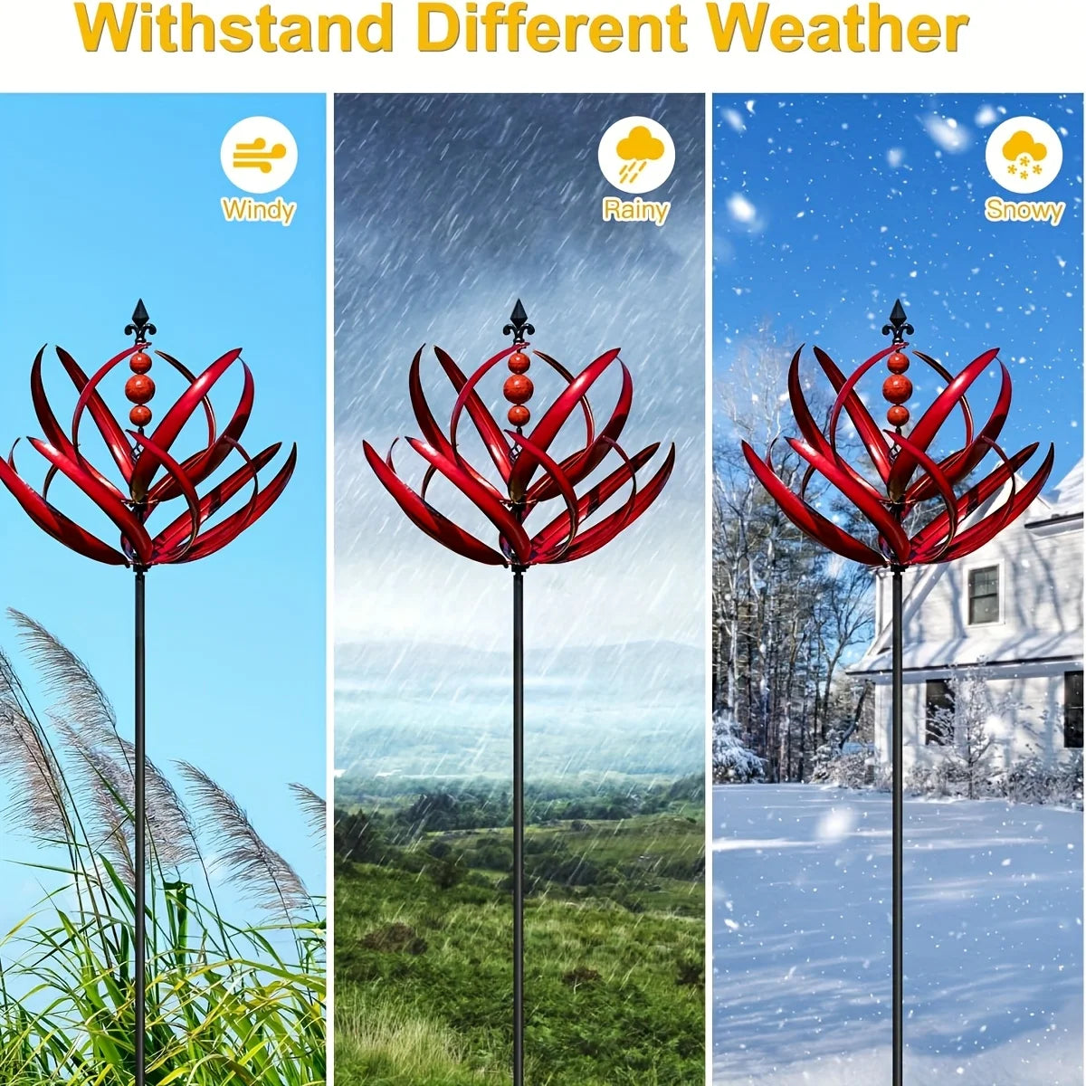 Wind Spinner Rotator Iron Garden Decoration