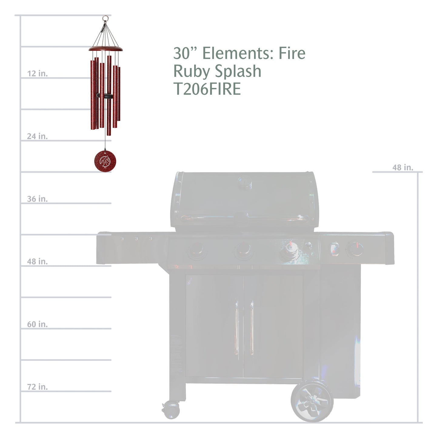 Corinthian Bells® Fire Element 31-Inch Wind Chime