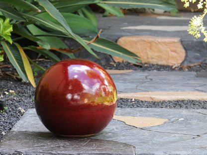 Outdoor Decorative Sphere Glazed 16" by