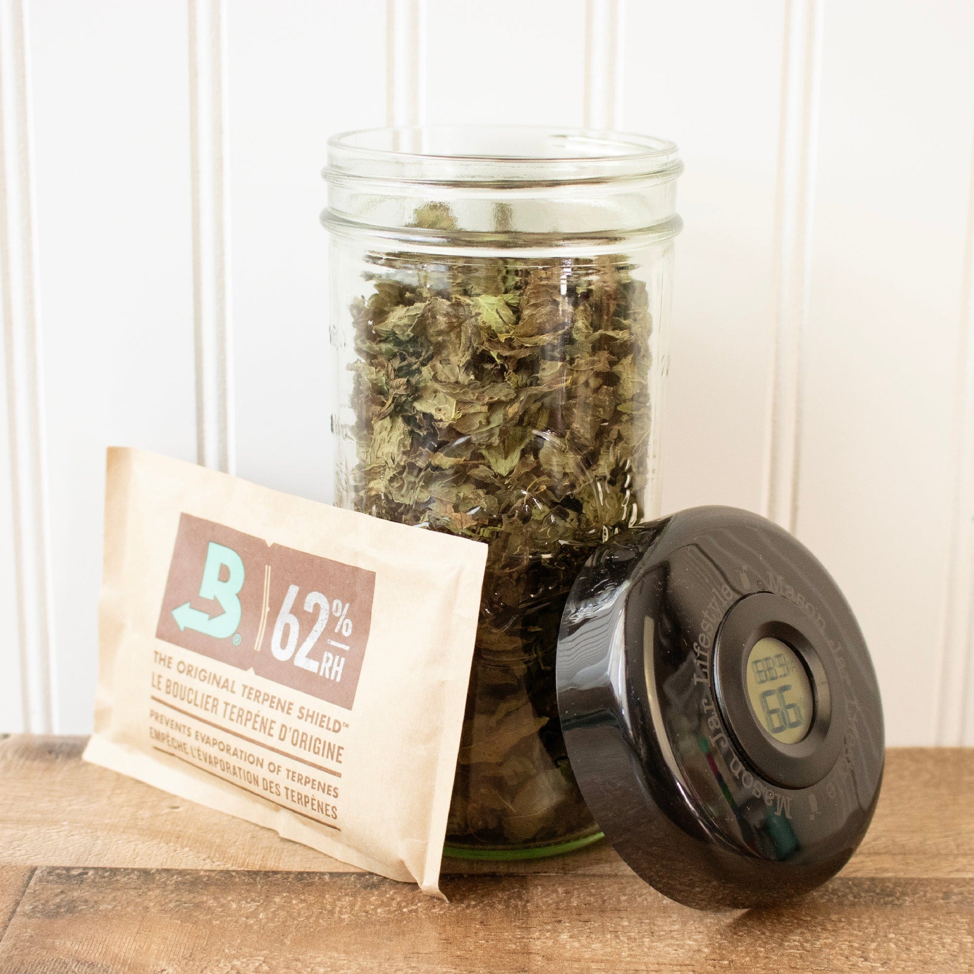Mason Jar Lifestyle Humidor 24Oz Pint & Half Jar Set