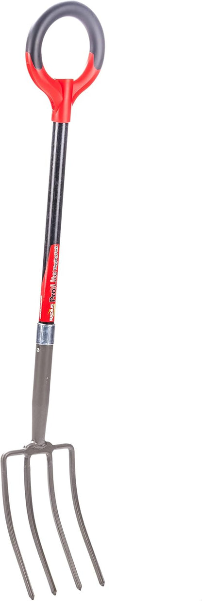 25311 Pro-Lite Ergonomic Carbon Steel Digging Fork, Red
