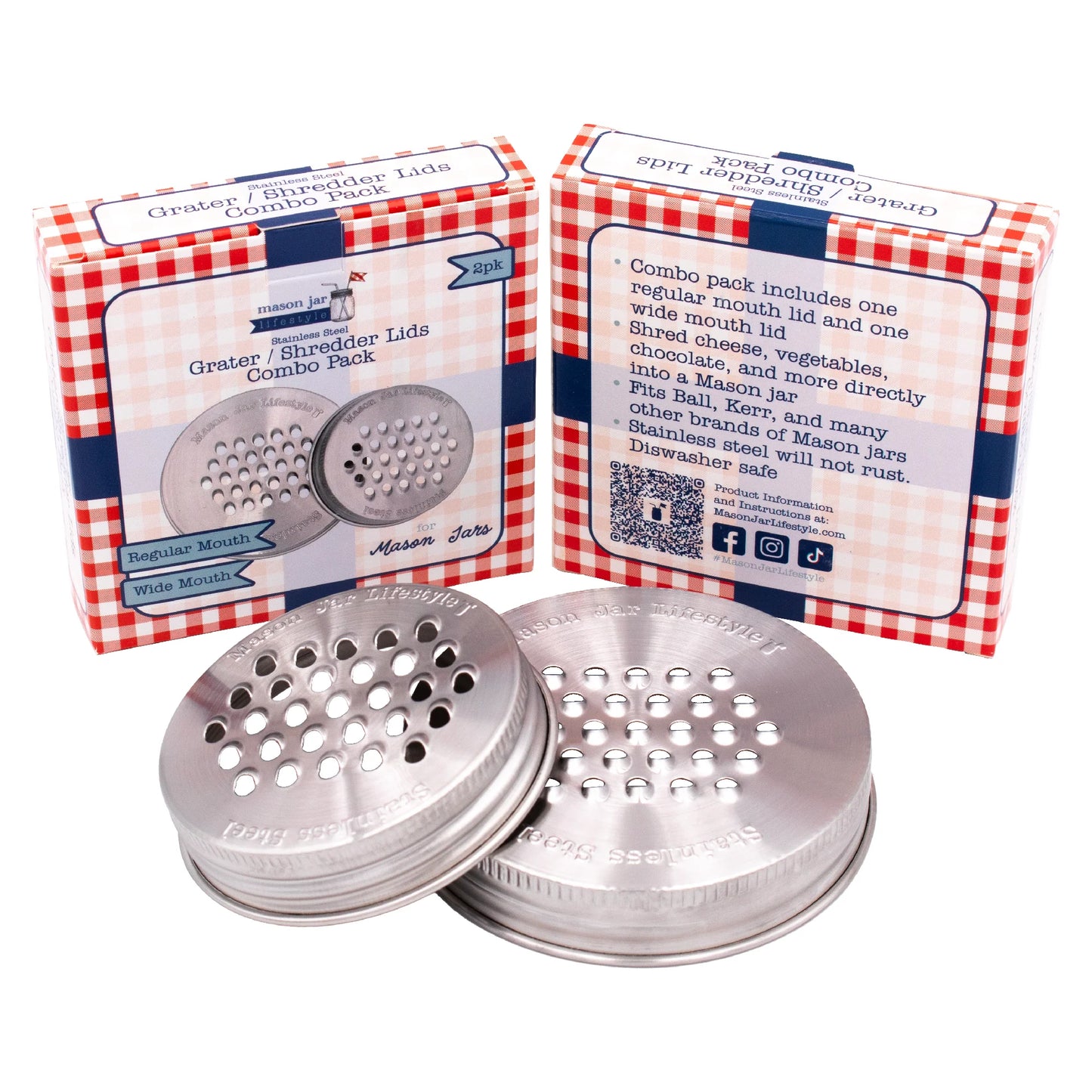 Grater / Shredder Stainless Steel Lid for Mason Jars