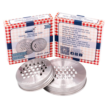 Grater / Shredder Stainless Steel Lid for Mason Jars