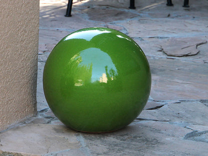 Outdoor Decorative Sphere Glazed 19.5" by