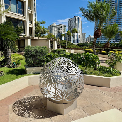  50" Lotus Bonfire Ball Stainless Steel Fire Pit