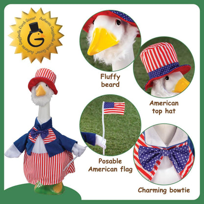 Gaggleville Uncle Sam Goose Outfit, Fits Large 23" H Statue