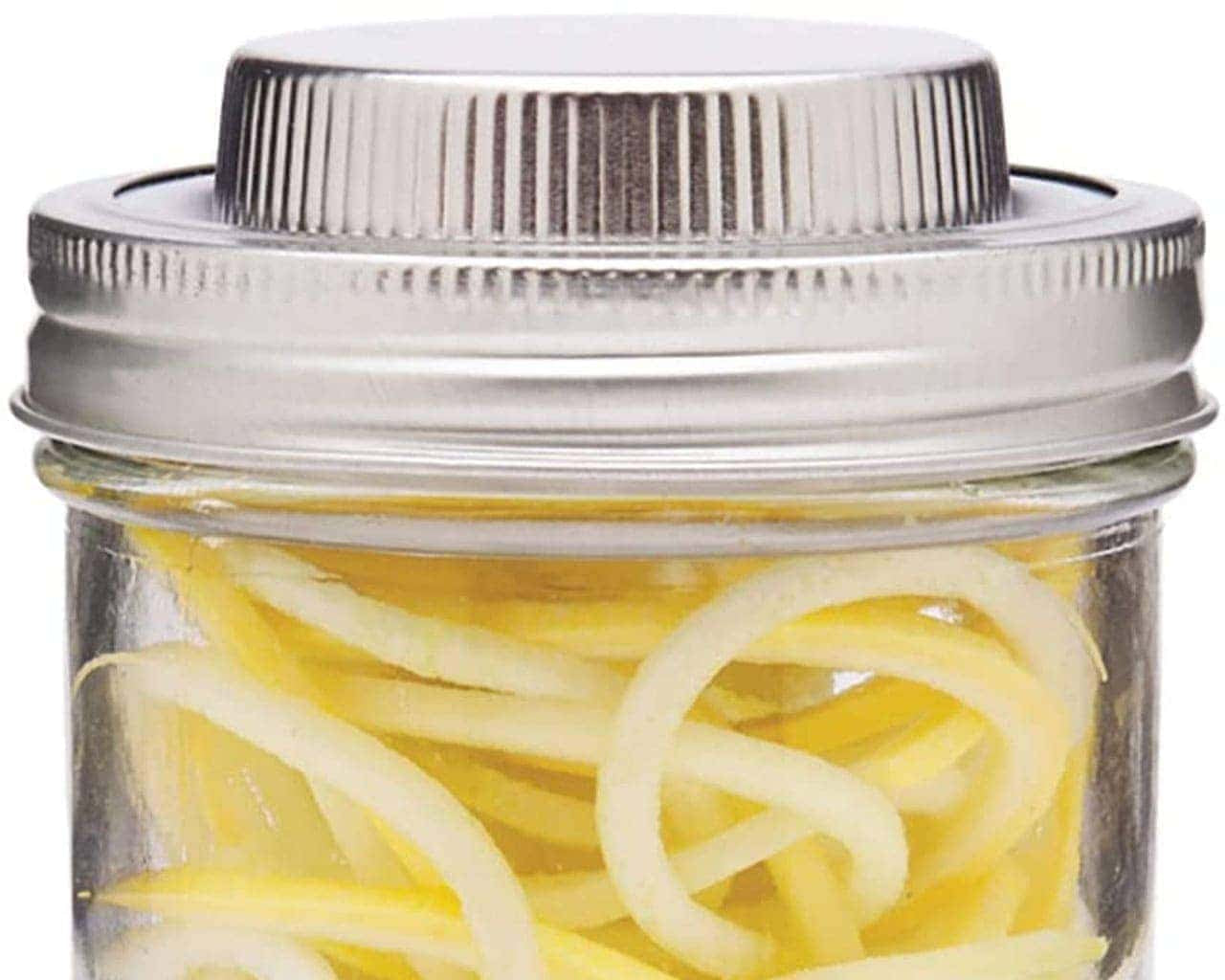 Jarware Stainless Steel 3-In-1 Spiralizer for Wide Mouth Mason Jars