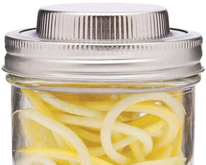 Jarware Stainless Steel 3-In-1 Spiralizer for Wide Mouth Mason Jars