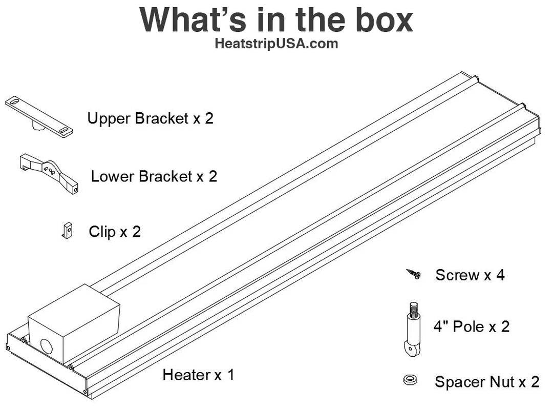 USA 2400W Electric Outdoor Patio Heater