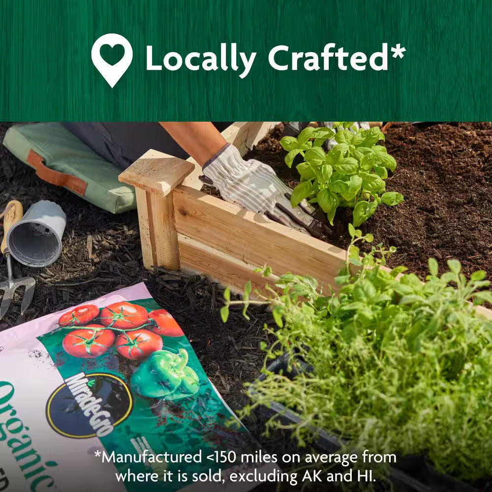 Organic Raised Bed and Garden Soil 1.5 Cu. Ft. with Quick Release Natural Fertilizer, Peat Free, OMRI Listed