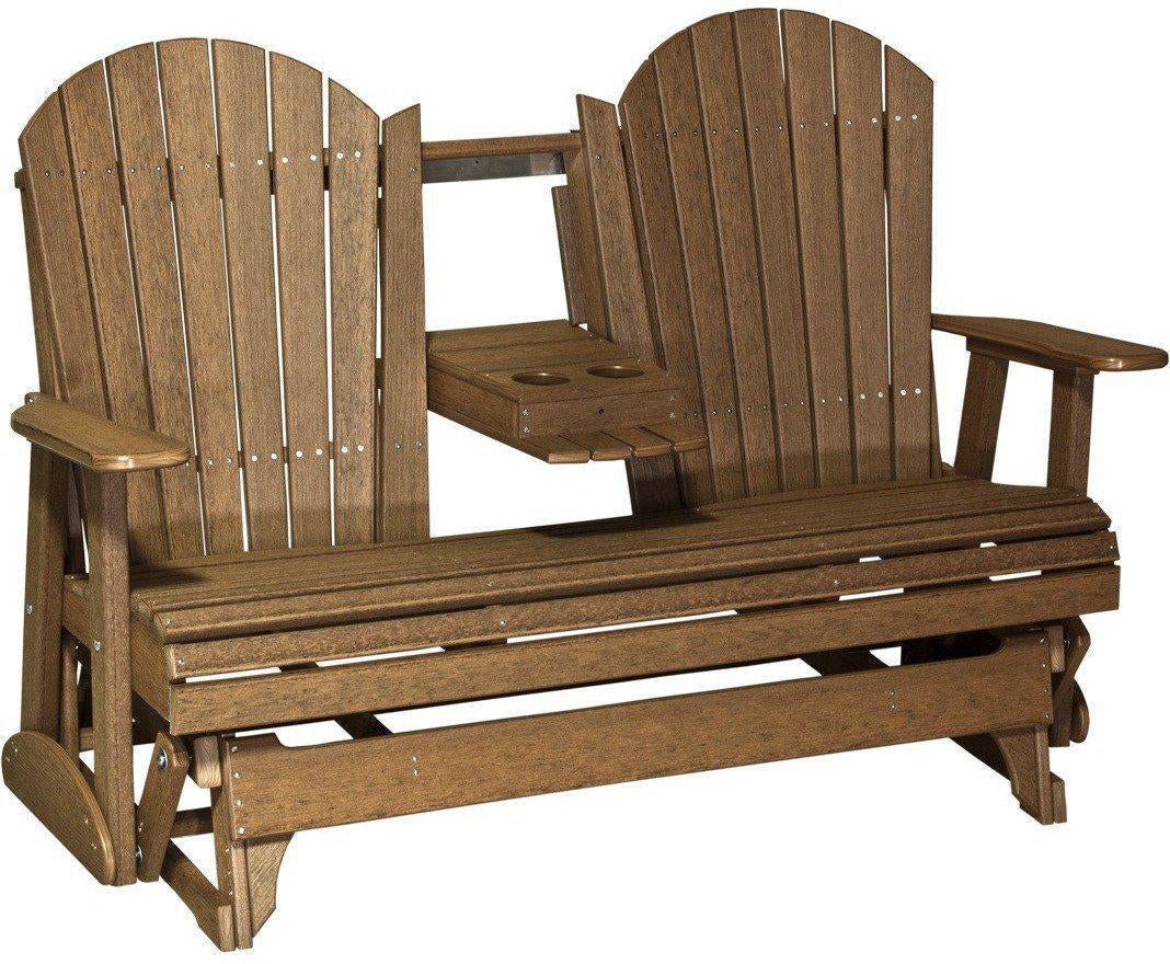 5' Adirondack Glider Chair with Flip down Center Console