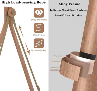 Sesalie Swing Chair with Stand,Capacity with Cushion Oversized Double Hammock Chair