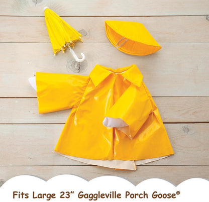 Gaggleville Raincoat Goose Outfit, Fits Large 23" H Statue