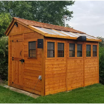 Sunshed 8 Ft. X 12 Ft. Western Red Cedar Garden Shed
