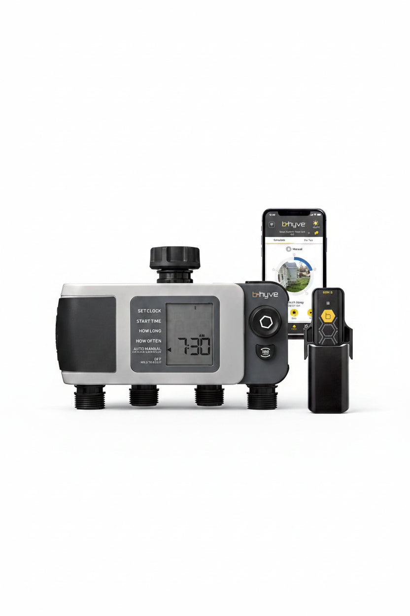Orbit B-Hyve XD 4-Port Smart Hose Watering Timer with Wi-Fi Hub - App Controlled Irrigation Timer - Smart Weathersense Auto Watering - Multi Valve Yard Irrigation System - 24639