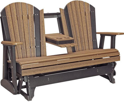 5' Adirondack Glider Chair with Flip down Center Console