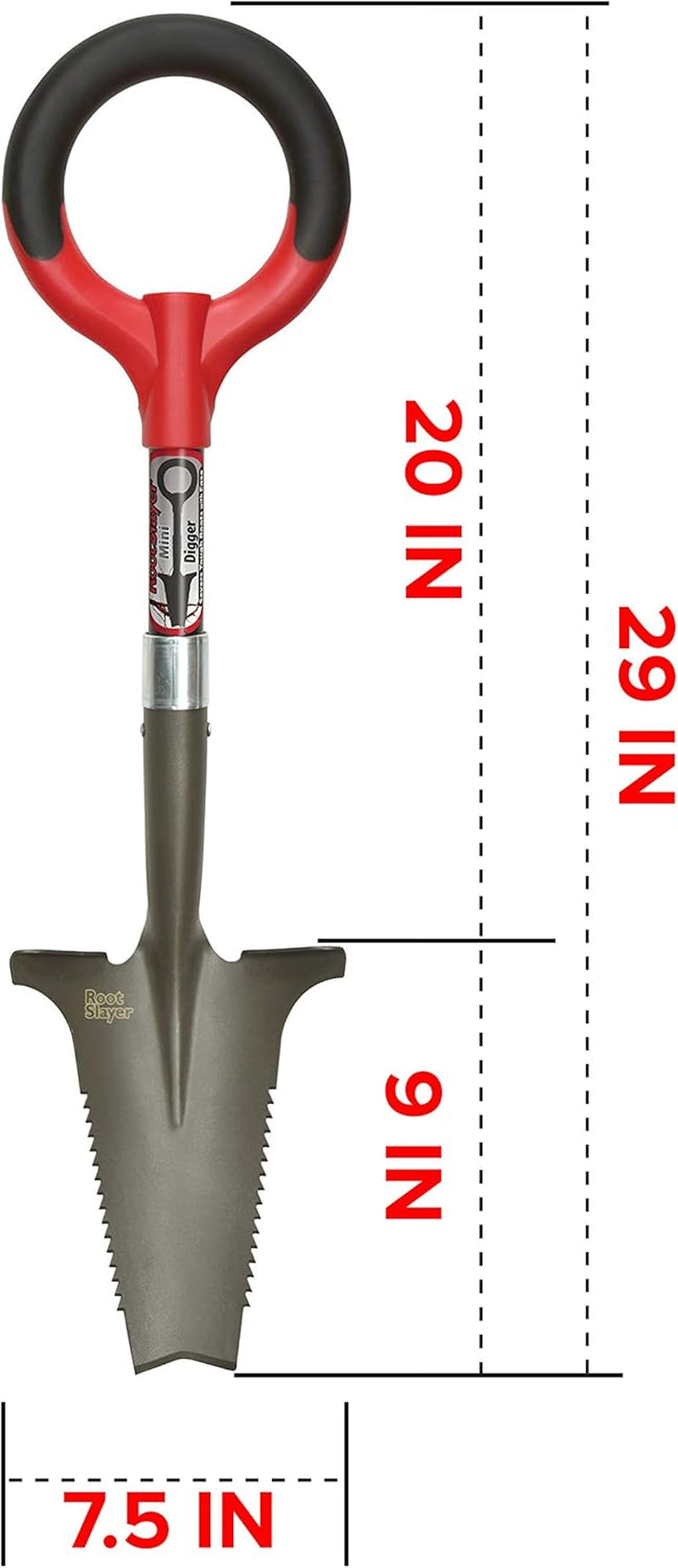 22411 Root Slayer Mini-Digger Shovel, Red