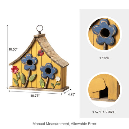 Athena 10.5'' H X 10.75'' W X 4.75'' D Hanging Birdhouse