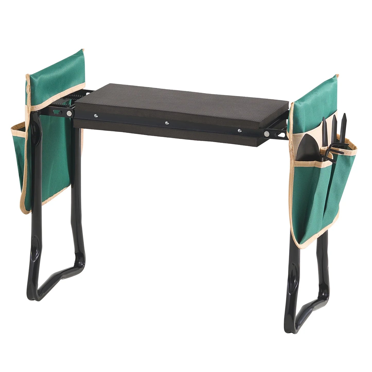 Outdoor Kneeler and Chair, 8-Inch Broad Cushion, Robust Outdoor Kneeling Bench, Collapsible Yard Chair with Dual Equipment Pouches, Alleviate Knee & Spinal Discomfort, Handy Yard Seat