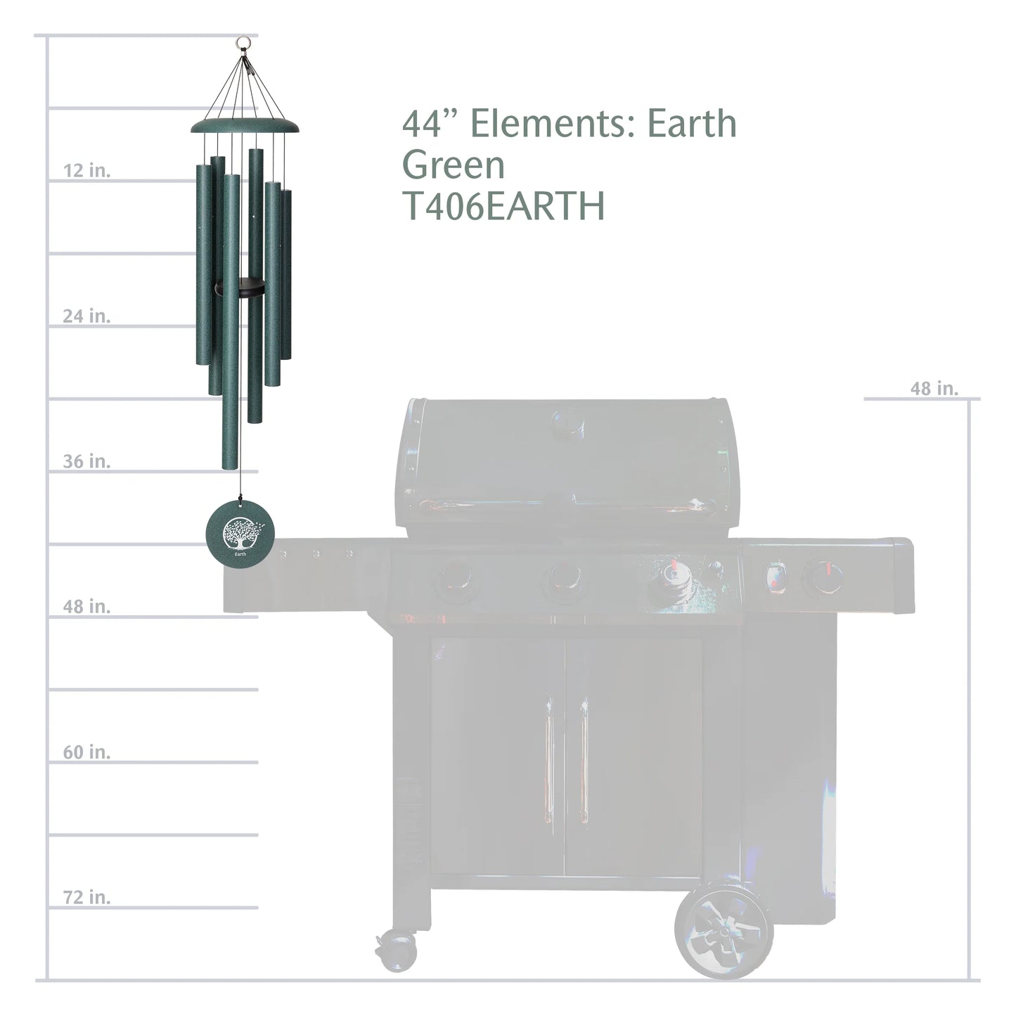 Corinthian Bells® Earth Element 44-Inch Wind Chime