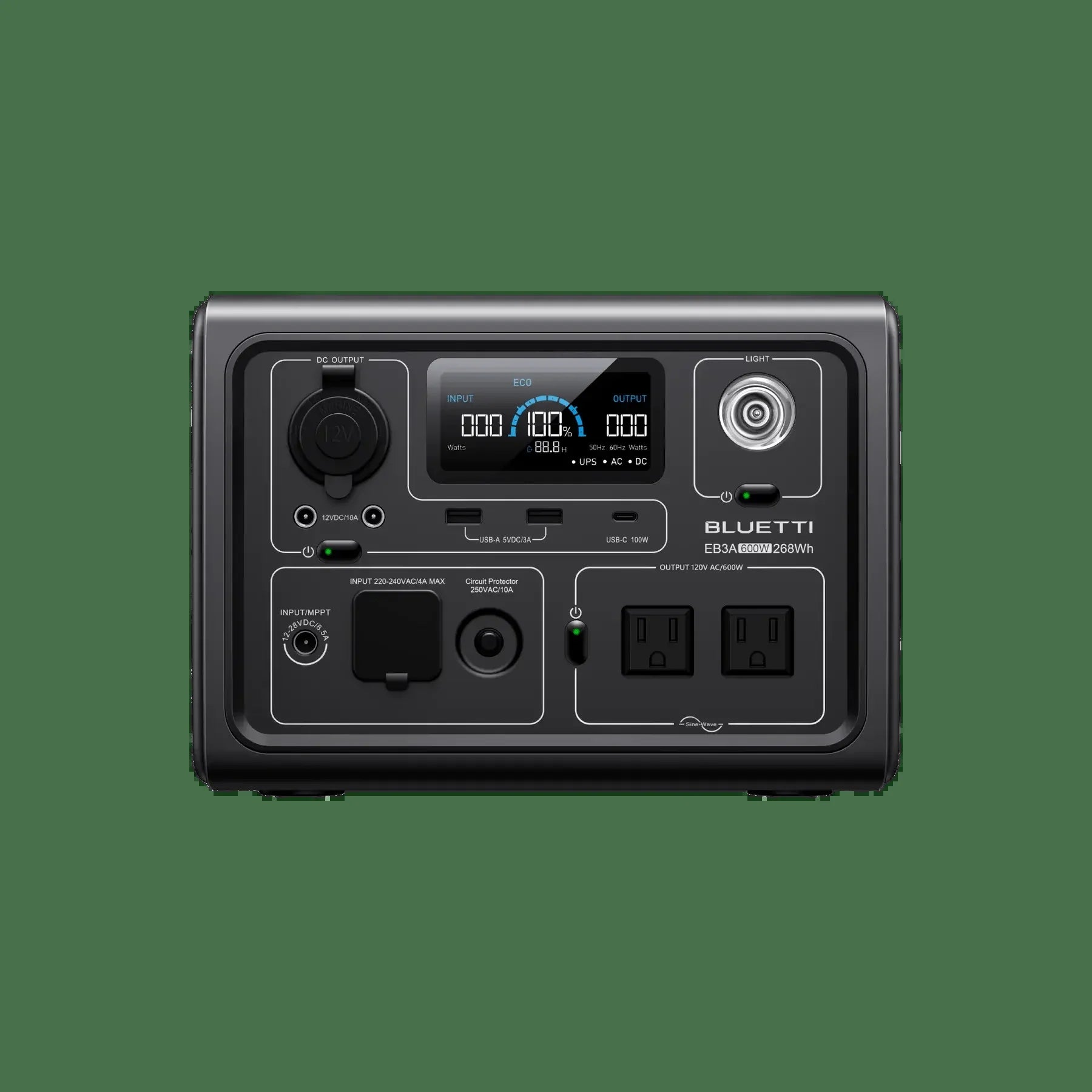 EB3A Portable Power Station 600W 268Wh