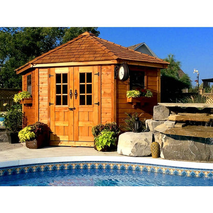 9 Ft. X 9 Ft. Penthouse Cedar Garden Shed