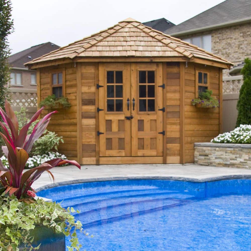 9 Ft. X 9 Ft. Penthouse Cedar Garden Shed