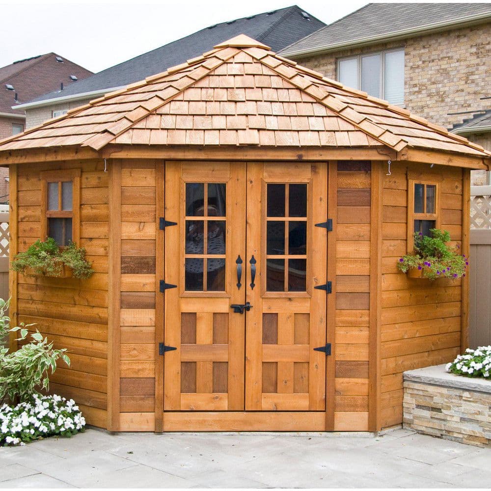 9 Ft. X 9 Ft. Penthouse Cedar Garden Shed