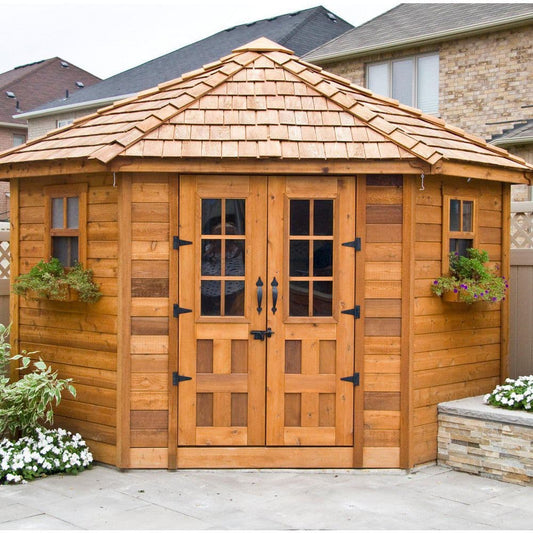 9 Ft. X 9 Ft. Penthouse Cedar Garden Shed