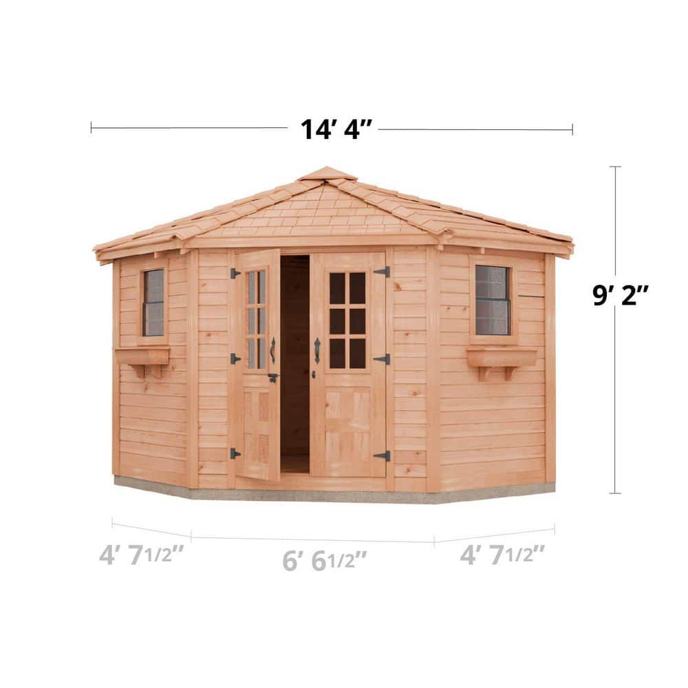 9 Ft. X 9 Ft. Penthouse Cedar Garden Shed