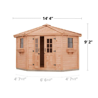 9 Ft. X 9 Ft. Penthouse Cedar Garden Shed