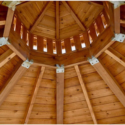 10 Ft. Bayside Cedar Octagon Gazebo with Screen Kit