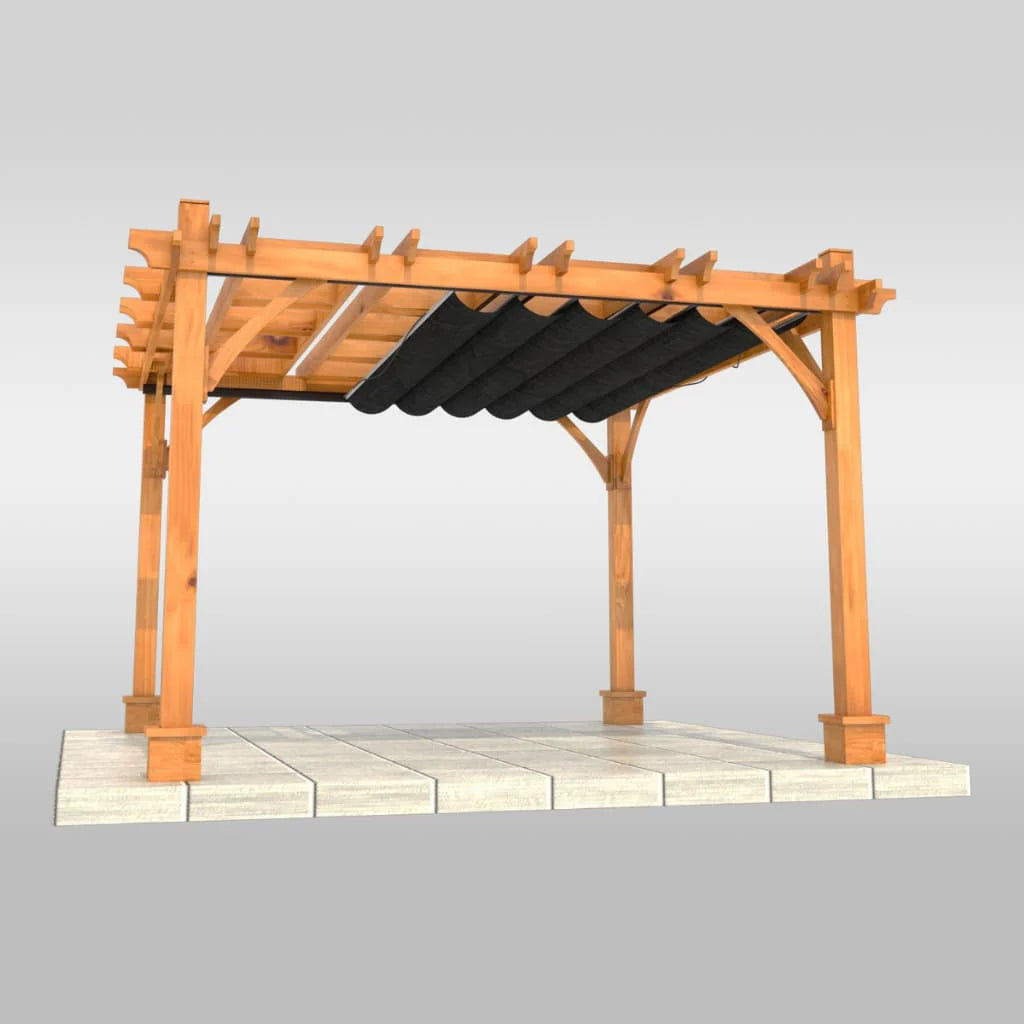 8×10 Pergola with Retractable Canopy
