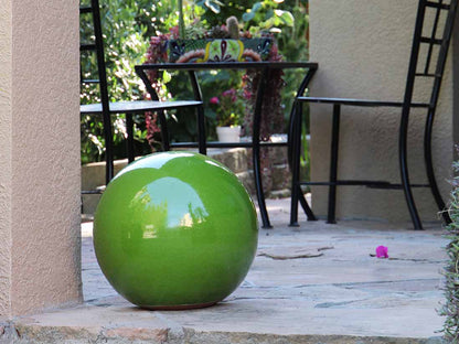 Outdoor Decorative Sphere Glazed 12" by