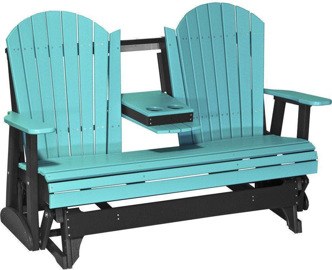 5' Adirondack Glider Chair with Flip down Center Console