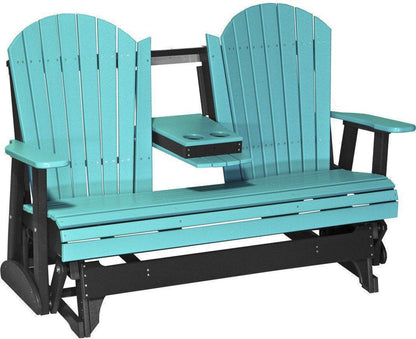 5' Adirondack Glider Chair with Flip down Center Console