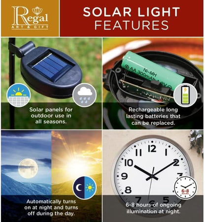 Hot Air Balloon Solar Lantern – Hanging Solar-Powered LED Lights, Waterproof Portable Decorative Outdoor Lamp Made of Metal & Glass for Garden, Patios & Pathway – Americana (X-Large)