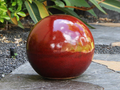 Outdoor Decorative Sphere Glazed 19.5" by
