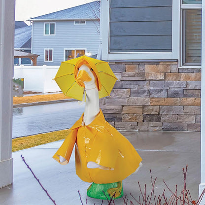 Gaggleville Raincoat Goose Outfit, Fits Large 23" H Statue