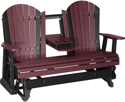 5' Adirondack Glider Chair with Flip down Center Console
