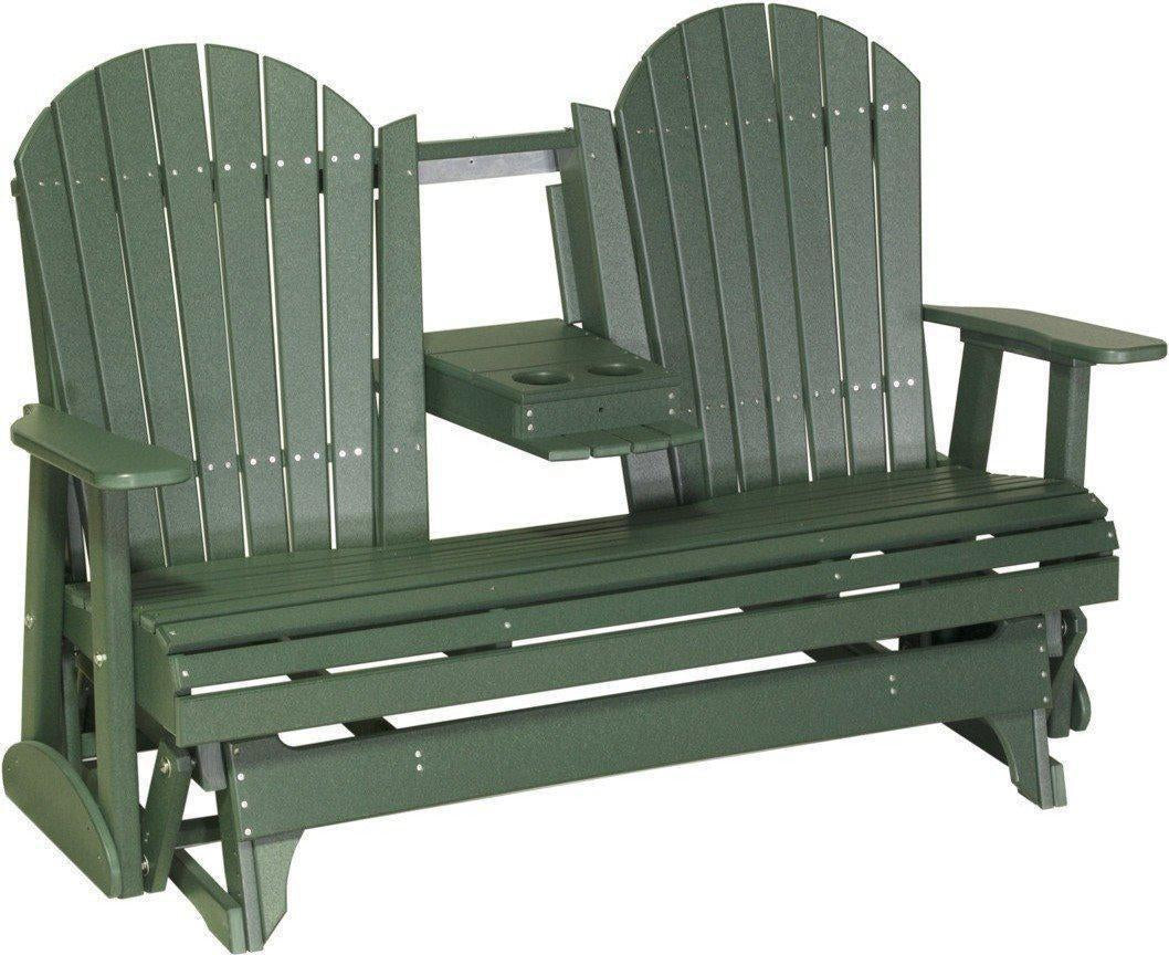 5' Adirondack Glider Chair with Flip down Center Console