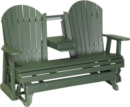5' Adirondack Glider Chair with Flip down Center Console