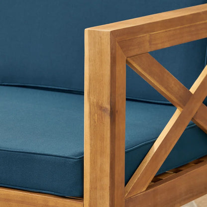 Barcomb Outdoor 5 Piece Sectional Seating Group with Cushions