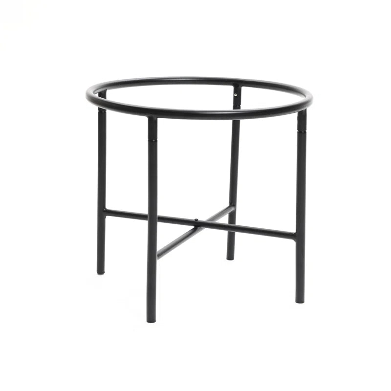 2-Piece Beige Cachepot Planter Cauldron Set with Black Stands