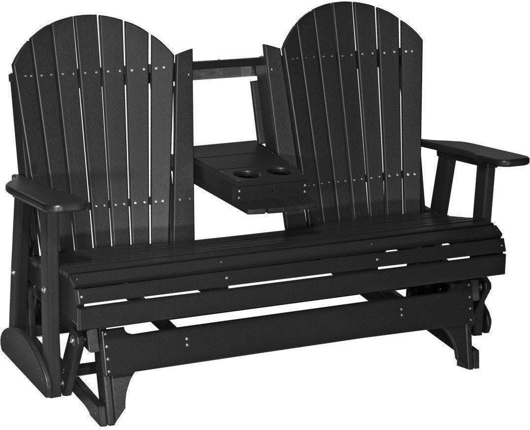 5' Adirondack Glider Chair with Flip down Center Console